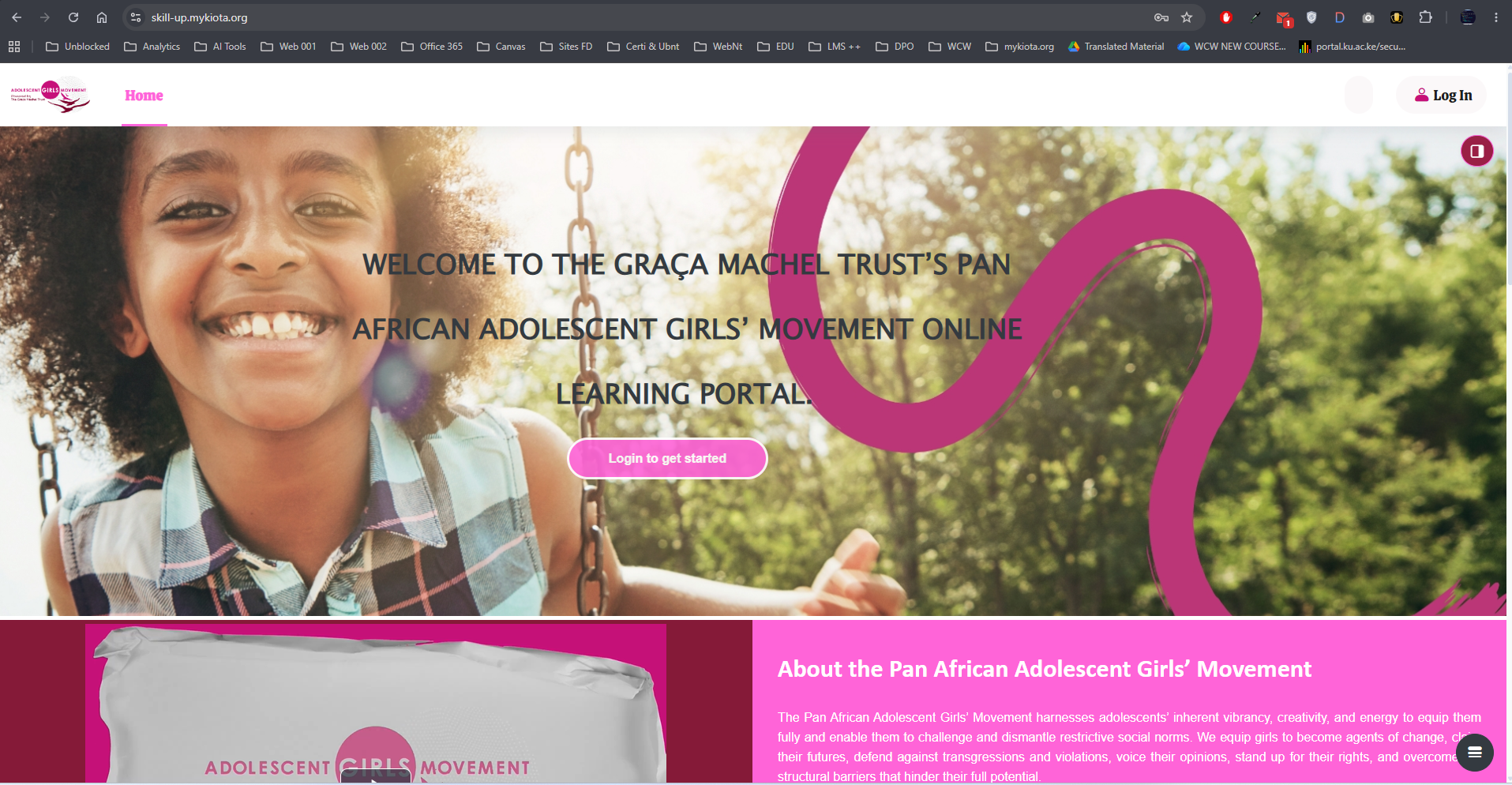 Skill-Up Hub learning portal homepage